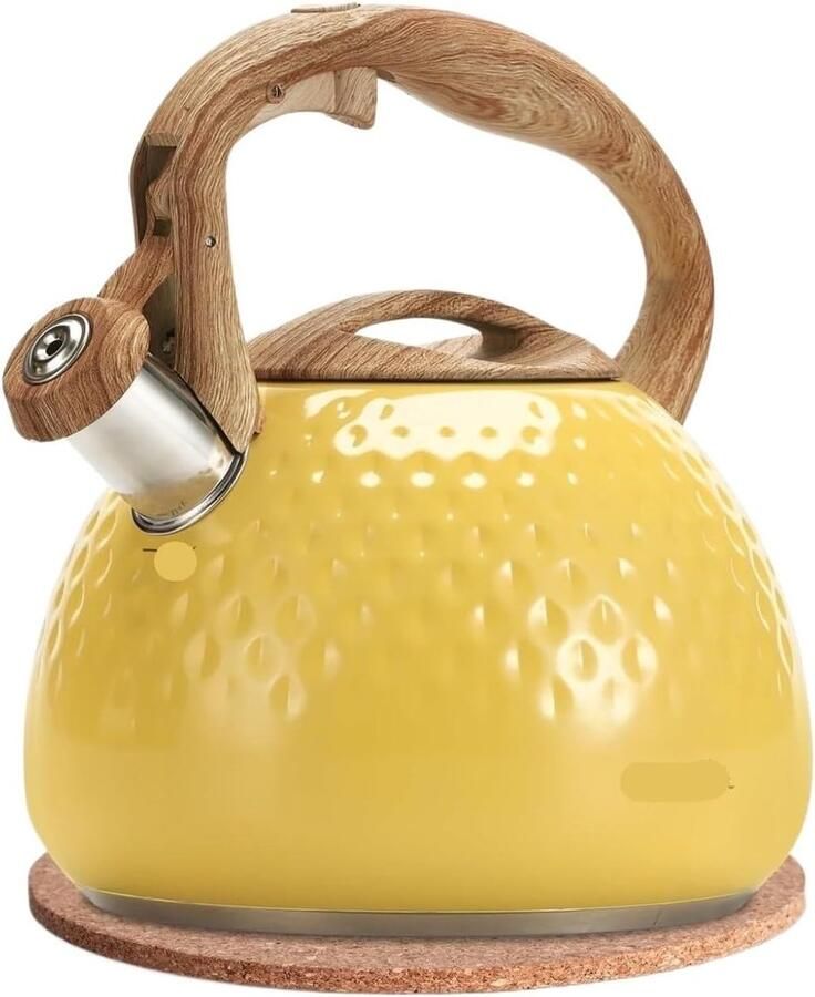 Fluitende Waterkoker Theeketel Kookplaat Snel Water Koken Grote Capaciteit 2.5 Liter Beige