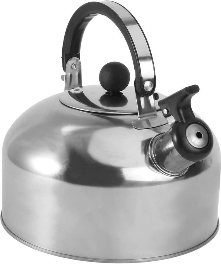 Fluitende Waterkoker Theeketel RVS Dranken Bereiden Automatisch Fluit Signaal 2 Liter Zilver