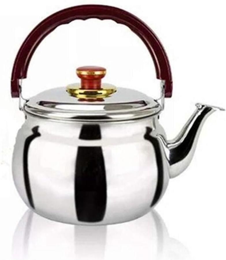 Fluitende waterkoker Theepot Koffiepot Water Koken Hittebestendig handvat 3.5L Zilver