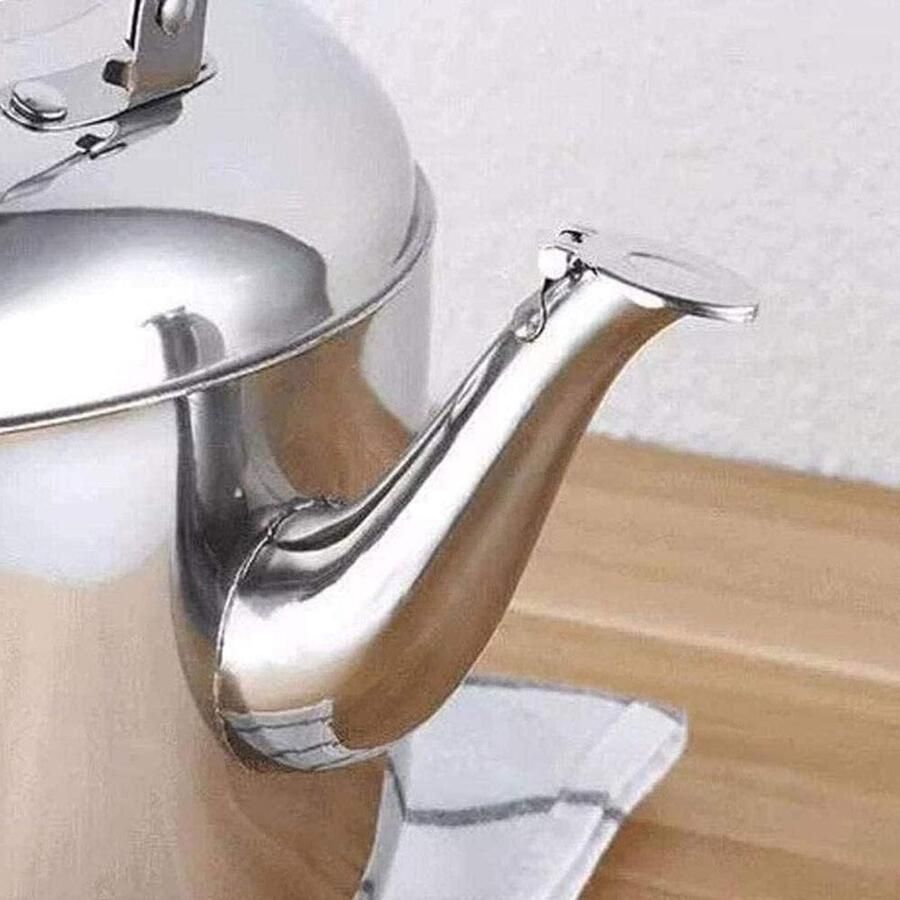 Fluitende Waterkoker Theepot Kookplaat Water Koken Roestvrij Staal 5L Zilver