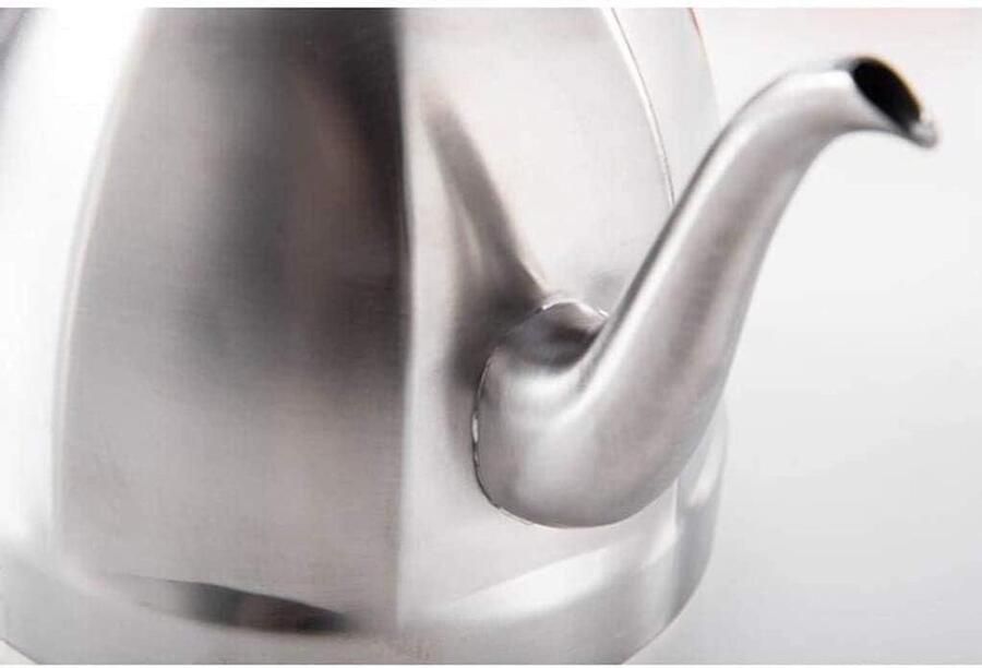 Fluitketel Ketel Waterkoker Roestvrij Staal Koffie Thee Zetten Automatisch Fluitje 1.5L Zilver