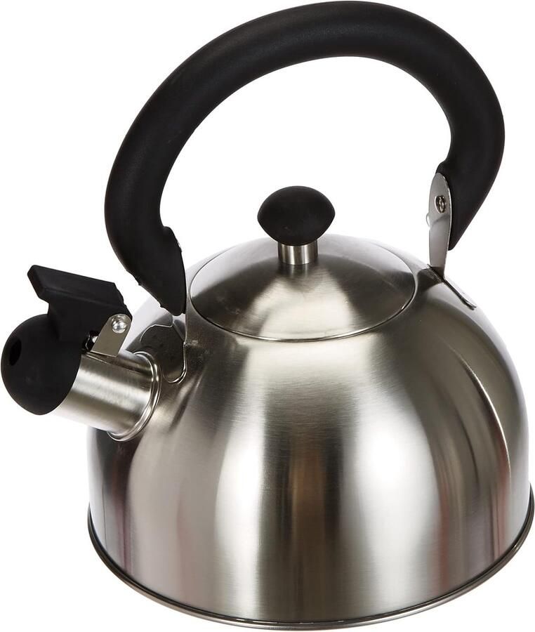 Fluitende Koffieketel Waterketel Water Koken Geschikt voor Inductie 1.5 Liter Zilver Zwart