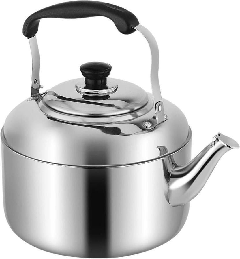Fluitketel Roestvrij Staal Waterkoker Kokend Water Koken Overkookbeveiliging 3 Liter Zilver