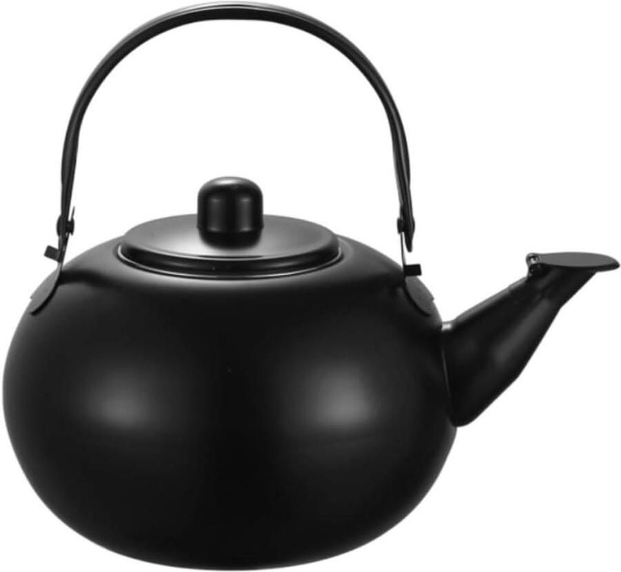 Fluitketel Roestvrij Staal Waterkoker Theepot Water Koken Automatisch Fluitend Geluid 1.2L Zwart