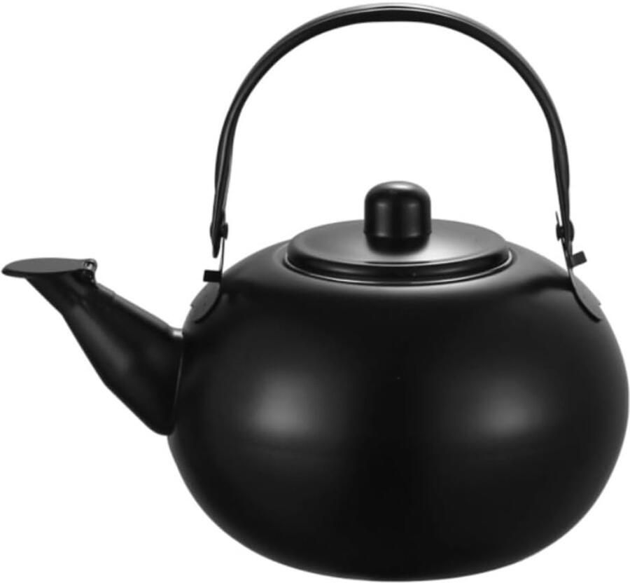Fluitketel Roestvrijstaal Waterkoker Kookplaat Koffie Thee Zetten Moderne Keuken Accessoire 1.2 Liter Zwart