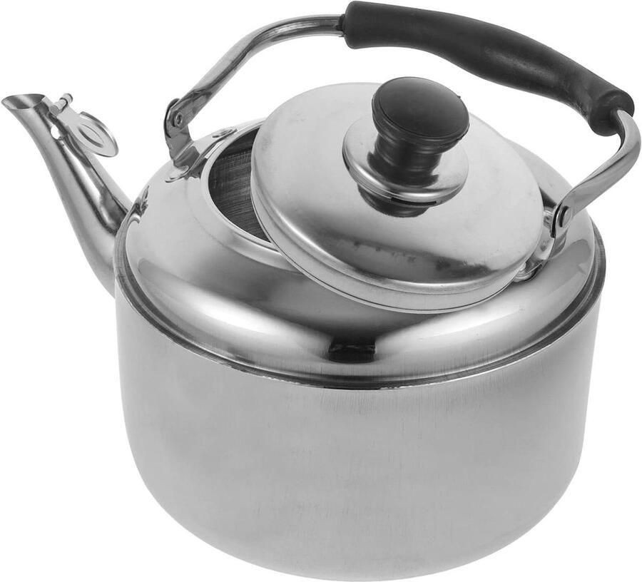 Fluitketel Roestvrijstaal Waterkoker Theepot Water Koken Automatisch Fluitontwerp 5L Zilver