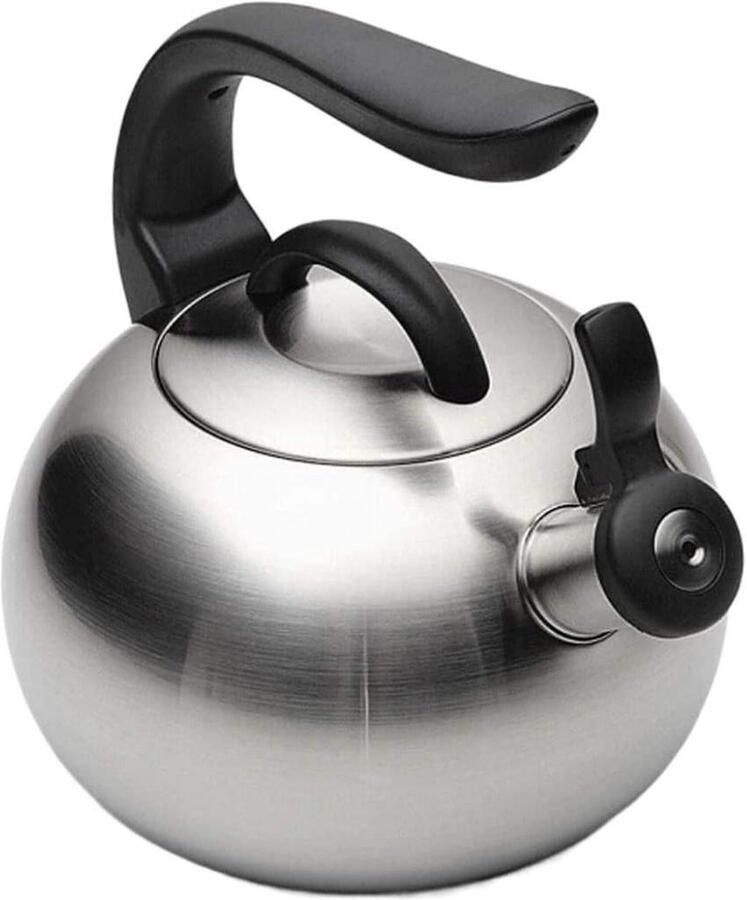 Fluitketel RVS Waterketel Theepot Water Koken Automatisch Fluitend 2.6L Zilver