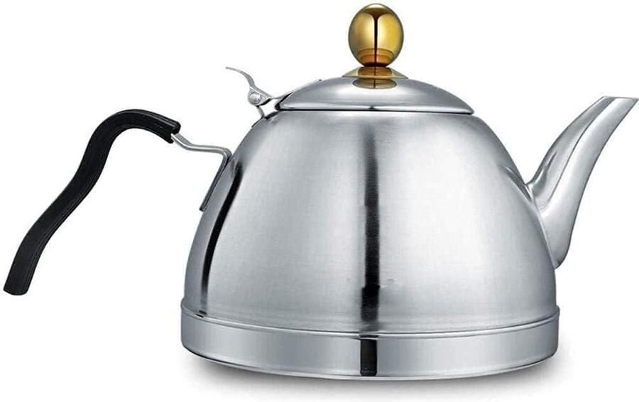 Fluitketel RVS Waterketel Theepot Water Koken Gelijkmatige Warmteverdeling 15L Zilver