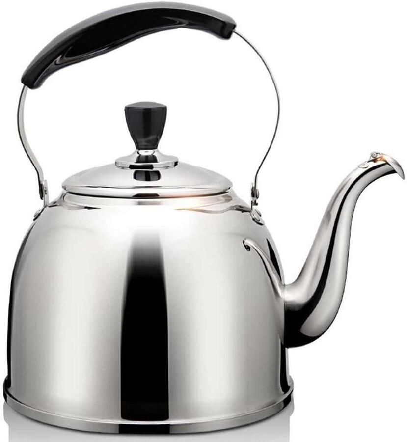 Fluitketel RVS Waterkoker Theepot Water Koken Gelijkmatige Warmtegeleiding 3L Rood