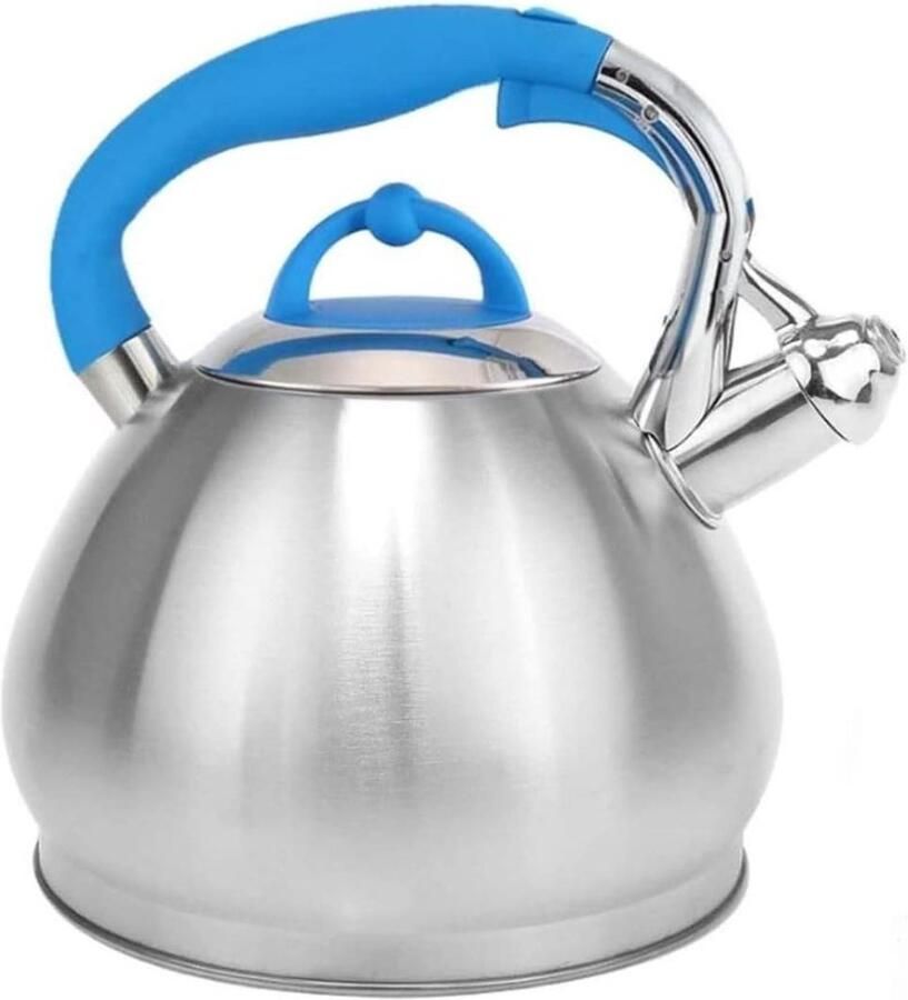 Waterkoker Fornuisketel Theepot Thee Zetten Veiligheidsfluit 3.4 Liter Blauw