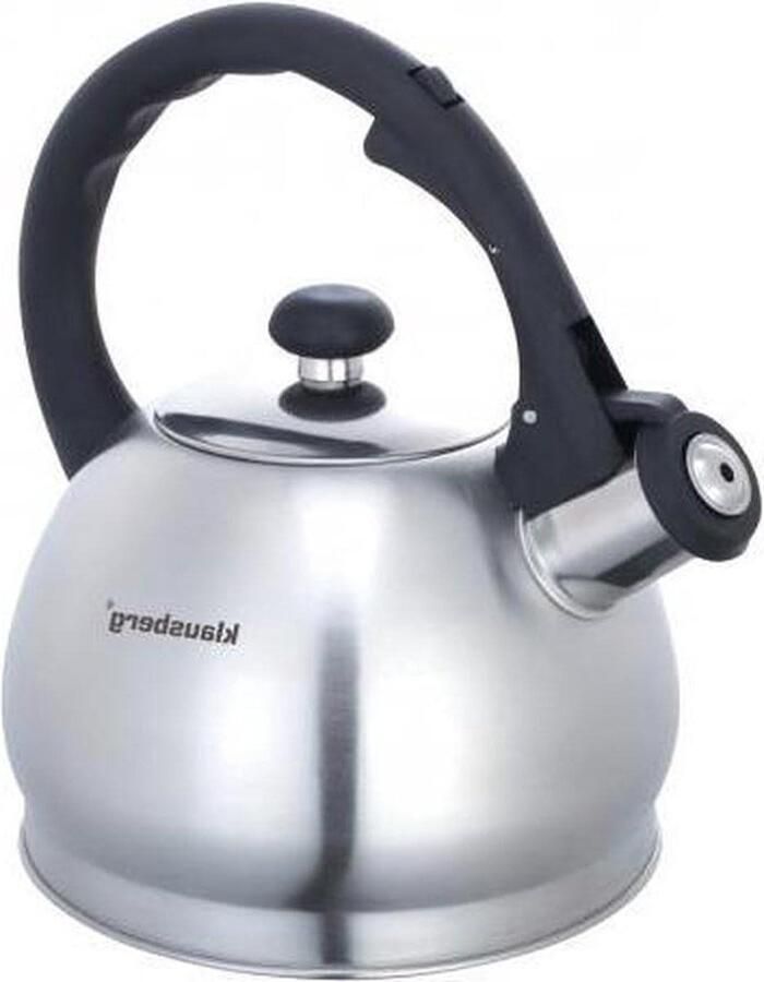 Fluitketel Waterkoker Theepot Water Koken Geschikt voor Inductie 1.8 Liter Zilver