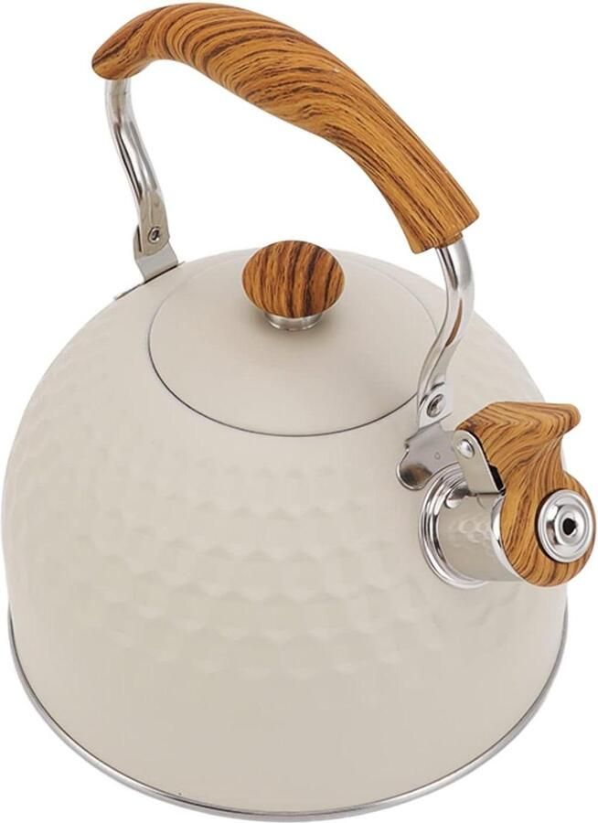 Fluitketel Waterketel Water Koken Snel Verwarmend 2.5 Liter Wit
