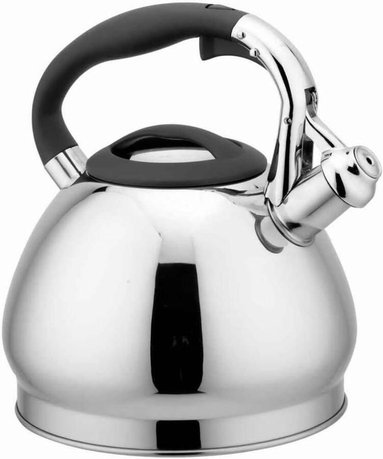 Fluitketel Waterkoker Keuken Water Koken Gelijkmatige Verwarming 3 Liter Zwart