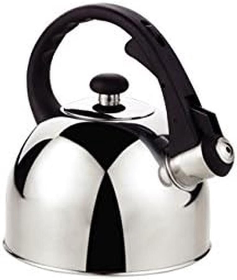 Fluitketel Waterkoker RVS Water Koken Alle Warmtebronnen 2 Liter Zilver