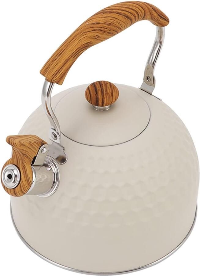 Fluitketel Waterkoker Thee Zetten Snel Verwarmend 25 Liter Wit