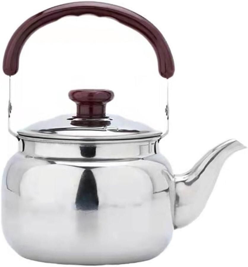 Fluitketel Waterkoker Theepot RVS Koffie Thee Zetten Automatisch Fluit Signaal 1 Liter Zilver