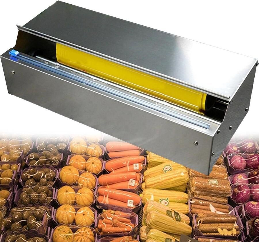 Foliesnijder Verpakker Keuken Voedsel Verpakken Roestvrij Staal 45 cm Breed Zilverkleurig