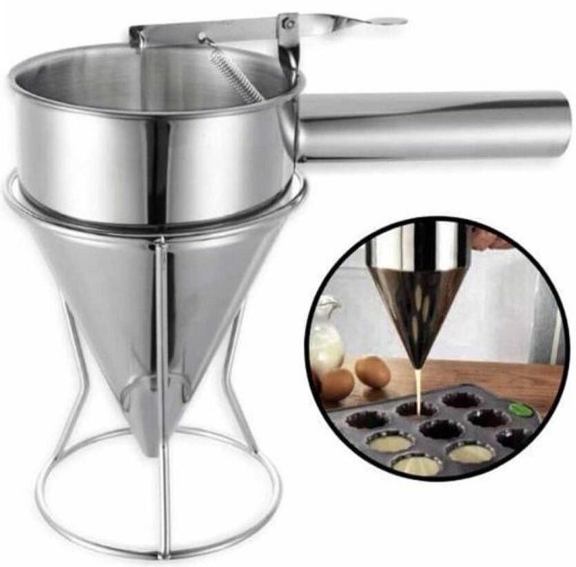 Fondanttrechter Dispenser Met Rack Rvs