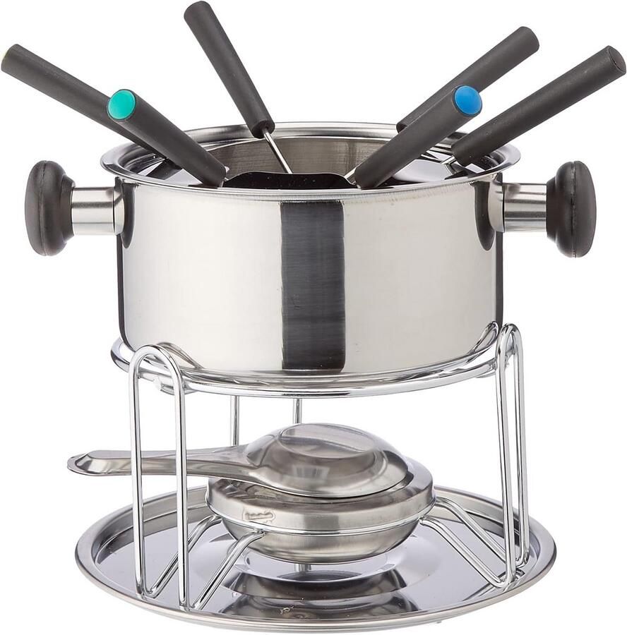 Fondue Set 11-Delig Complete Gourmet Pan Voor Vlees Kaas en Chocolade