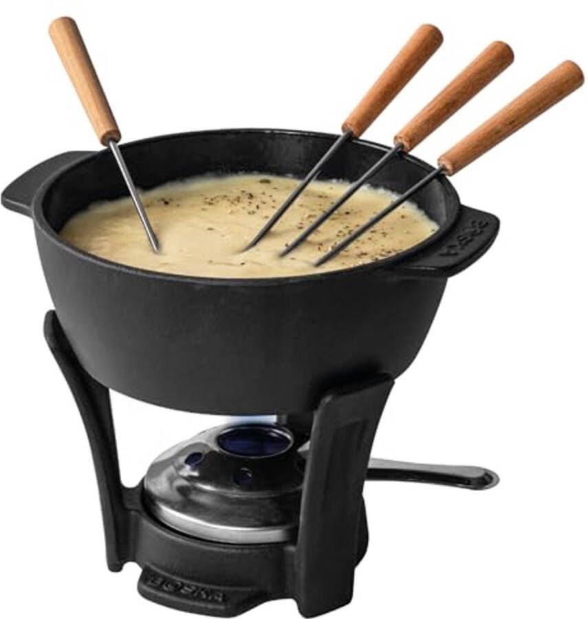 Fondue Set 1.1L Kaasfondue vooral Feesten en Genieten Duurzaam en Tijdloos