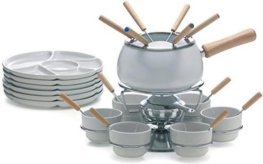Fondue Set 28-delig Wit