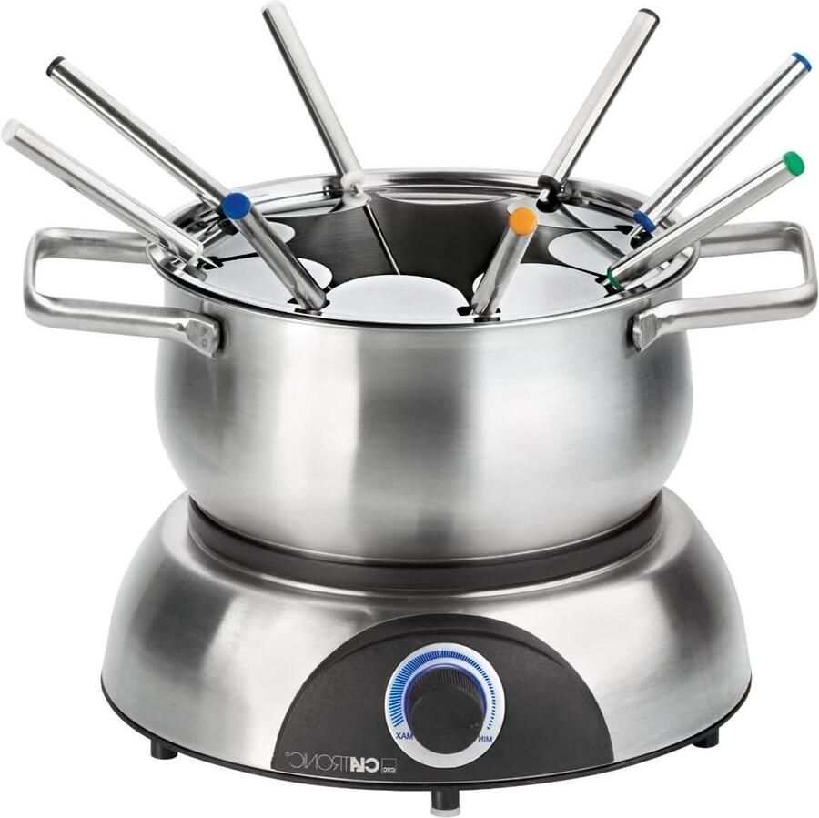 Fondue set Gourmet pan Gezellig tafelen Verstelbare thermostaat 8 personen RVS