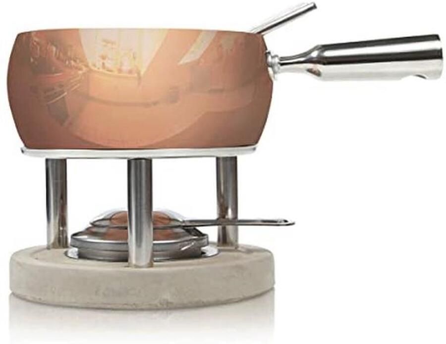Fondue Set Koper Voor 1300g Kaas Ideaal voor Feestjes