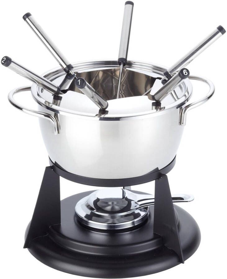 Fondue Set met RVS Pan en Vleesspiesen Perfect voor Feestjes