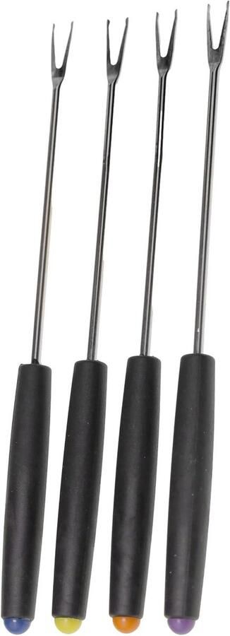 Fondue Vork Accessoire Set Gezellig Tafelen Perfecte Pasvorm 18 cm Zilverkleurig