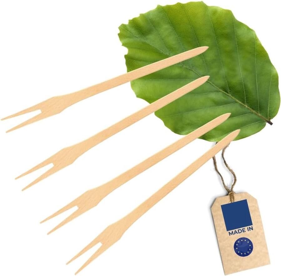 Fondue Vorken Houten Bestek Dips En Hapjes Hittebestendig Hout 24 Cm Houtkleur