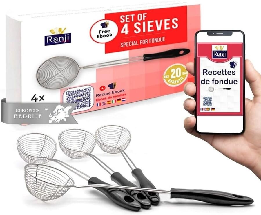 Fondue Vorkjes Set RVS Incl. 4 Stuks Hittebestendige Handgreep Geschikt voor Vlees en Vis