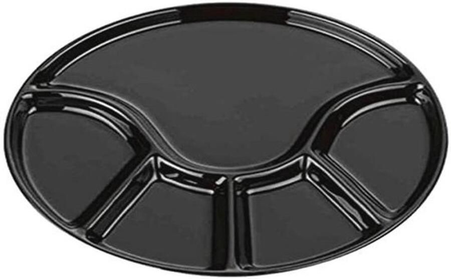Fonduebord Rond 21 5 cm Glanzend Zwart Geschikt Voor Fondue - Foto 1