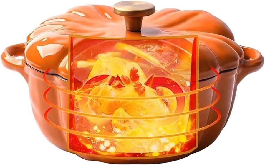 Fonduepan met deksel Design Gietijzeren Emaille Pot Dutch Oven Keukengerei voor Sauteren Bakken Braden Koken Oven Jam Fonds