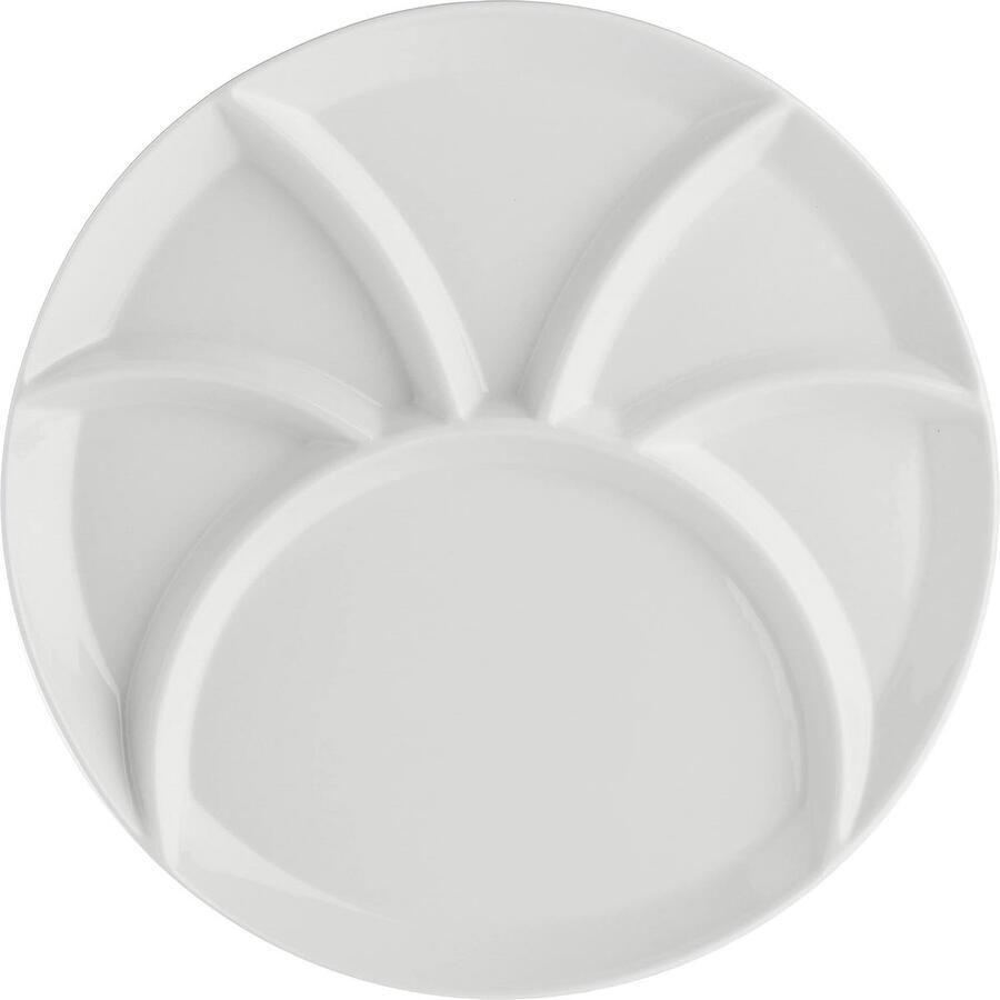 Fondue Party Bord Porselein Wit 26 cm