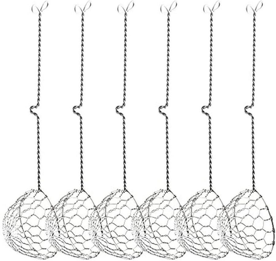 Fondueset roestvrijstalen zeefjes voor groente vis en vlees 6 stuks