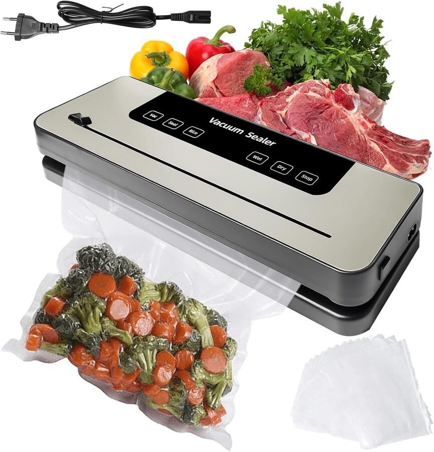 Food Vacuum Machine 7-in-1 Automatische Vacumeermachine 50 Vacuümzakken Langdurige versheid ShopVlot