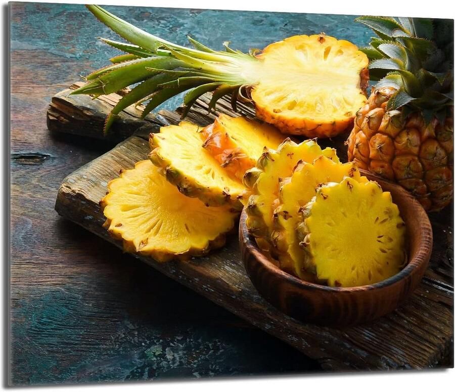 Fornuis afdekplaat afdekking keramische kookplaat afdekplaat snijplank 1-delig 60x52 inductie spatbescherming glasplaat keramische kookplaat bescherming kookplaat snijplank ANANAS
