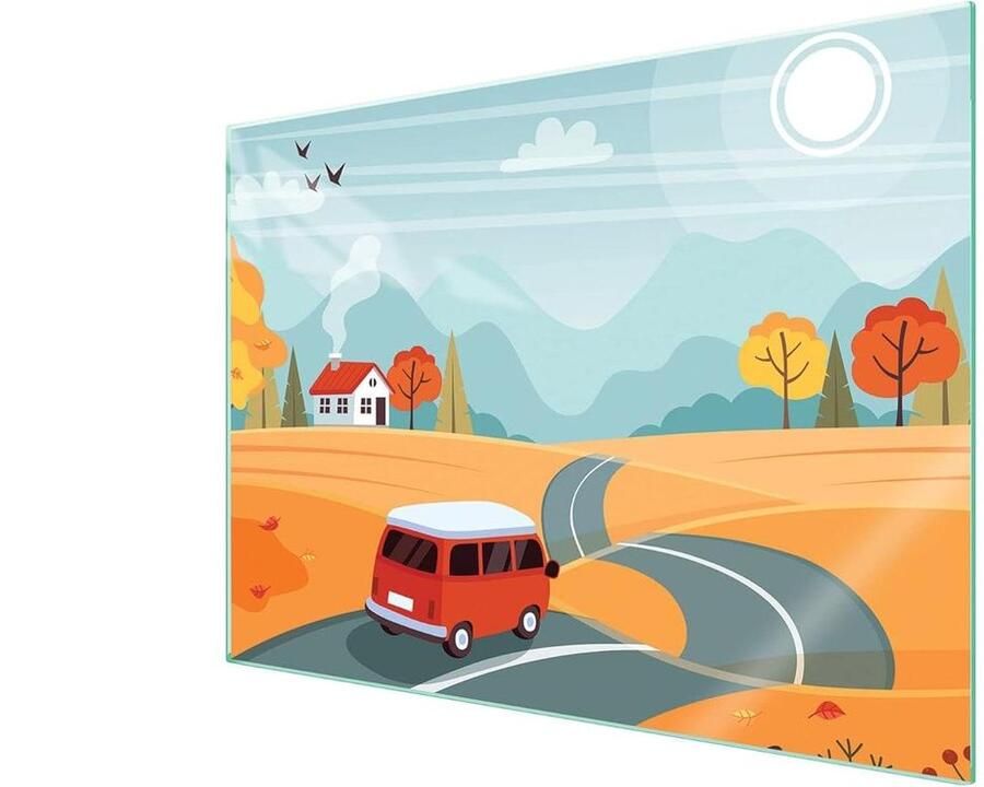 Fornuis Afdekplaat Glas Kookplaat Beschermer Keuken Werkvlak Gehard Glas 70 x 52 cm Decoratief