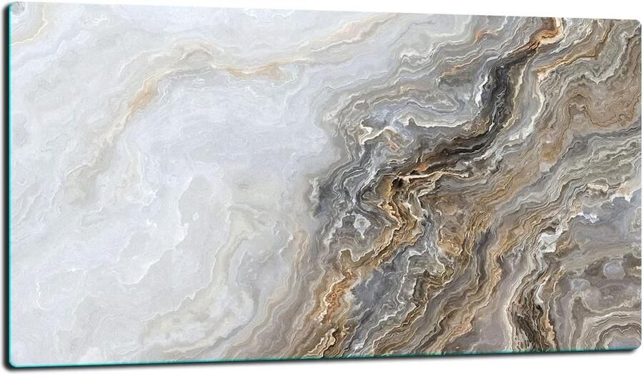 Fornuis Afdekplaat Glasplaat Kookplaat Keuken Beschermen Gehard Glas 90 x 52 cm Marmer
