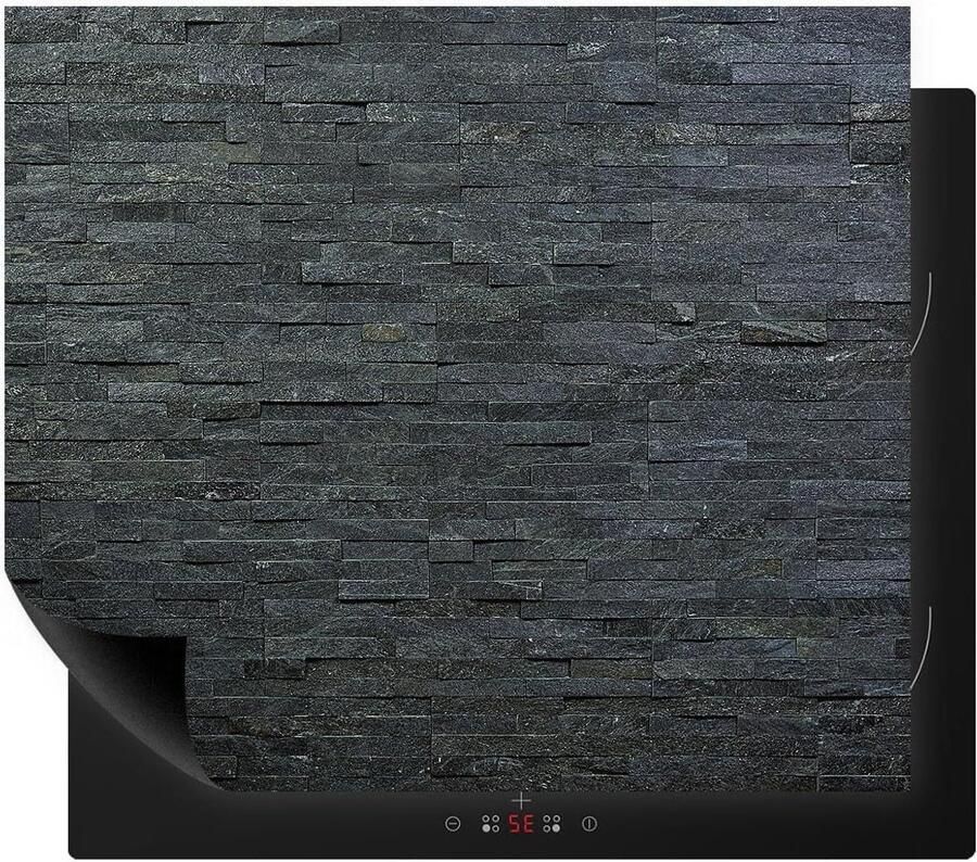 Fornuis Afdekplaat Inductiemat Kookplaat Keuken Beschermen Antislip Werkblad 60x52 cm Donkergrijs