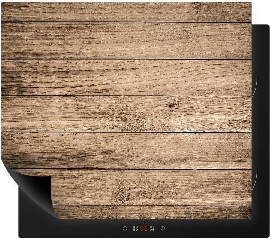 Fornuis Afdekplaat Inductiemat Kookplaat Keuken Beschermen Extra Werkruimte 60x52 cm Bruin
