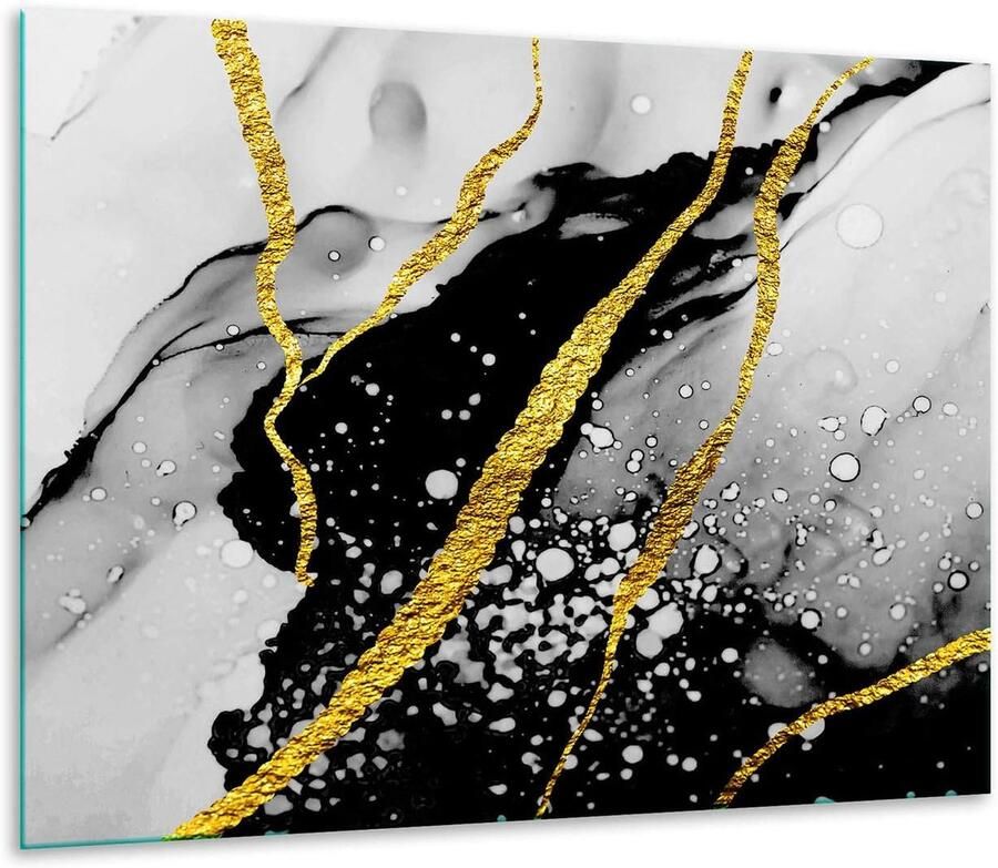 Fornuis Afdekplaat Keramische Deksel Extra Werkruimte Hittebestendig Glas 60x52 cm Zwart