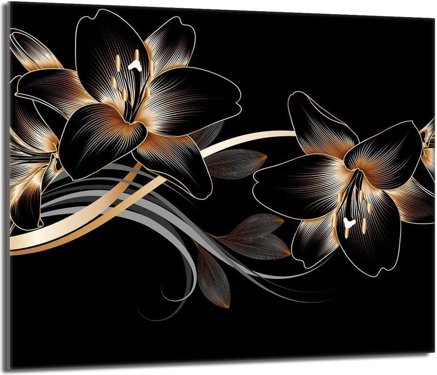Fornuis Afdekplaat Keramische Kookplaat 60x52 cm Spatbescherming en Snijplank van Geharde Glas