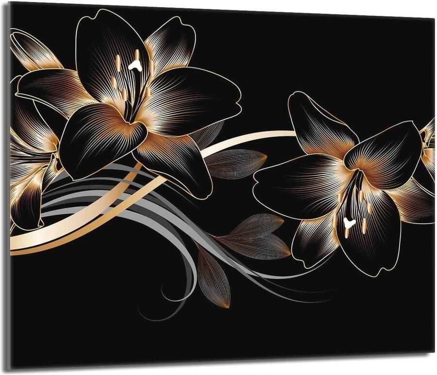 Fornuis Afdekplaat Keramische Kookplaat 60x52 Snijplank en Spatbescherming van Geharden Glas