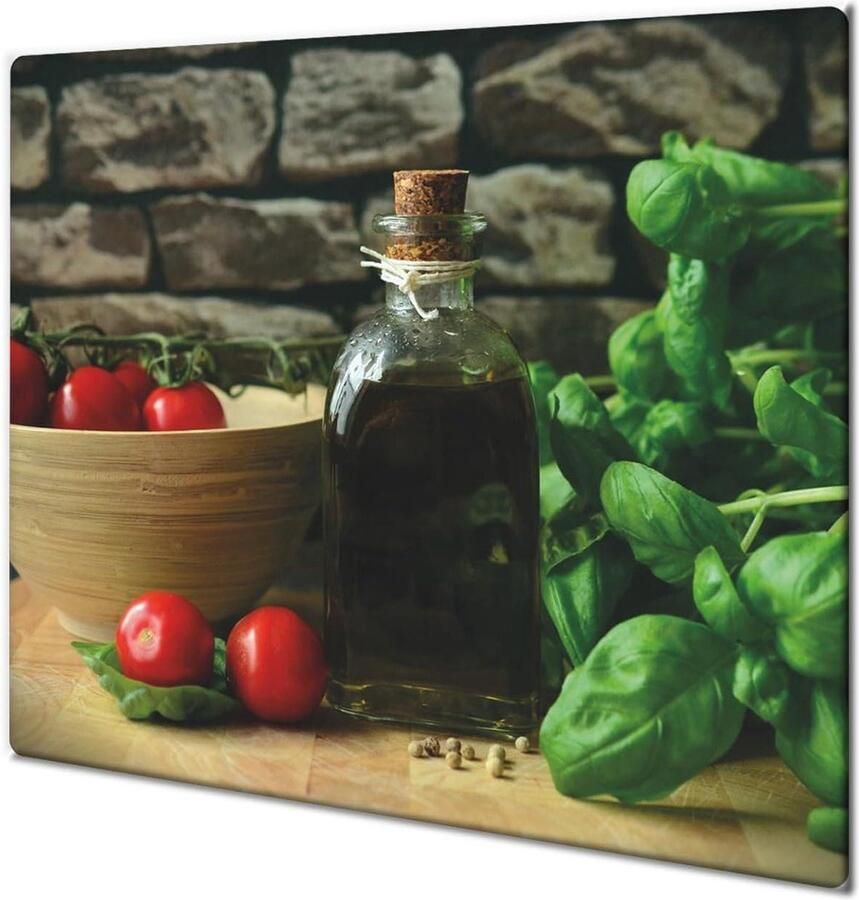 Fornuis afdekplaat Keuken bescherming Veelzijdige keuken Gehard glas 60 x 52 cm