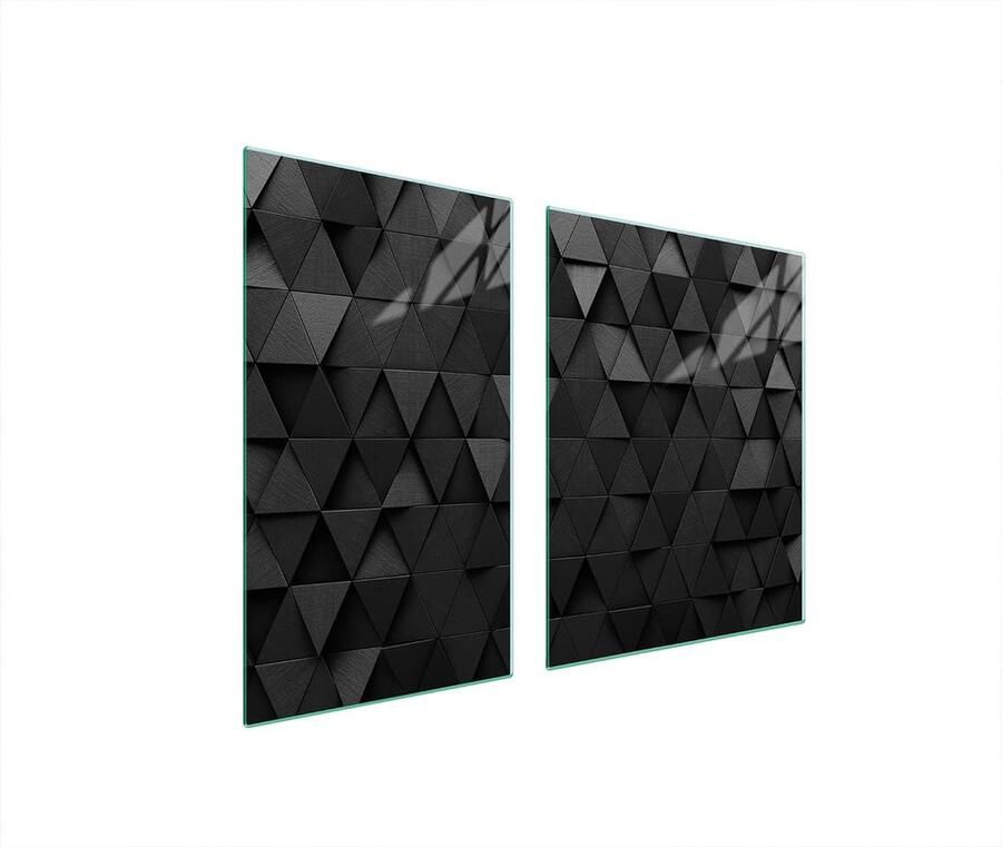 Fornuis Afdekplaat Kookplaat Beschermer Extra Werkruimte Tweedelig Gehard Glas 100x52 cm Turquoise