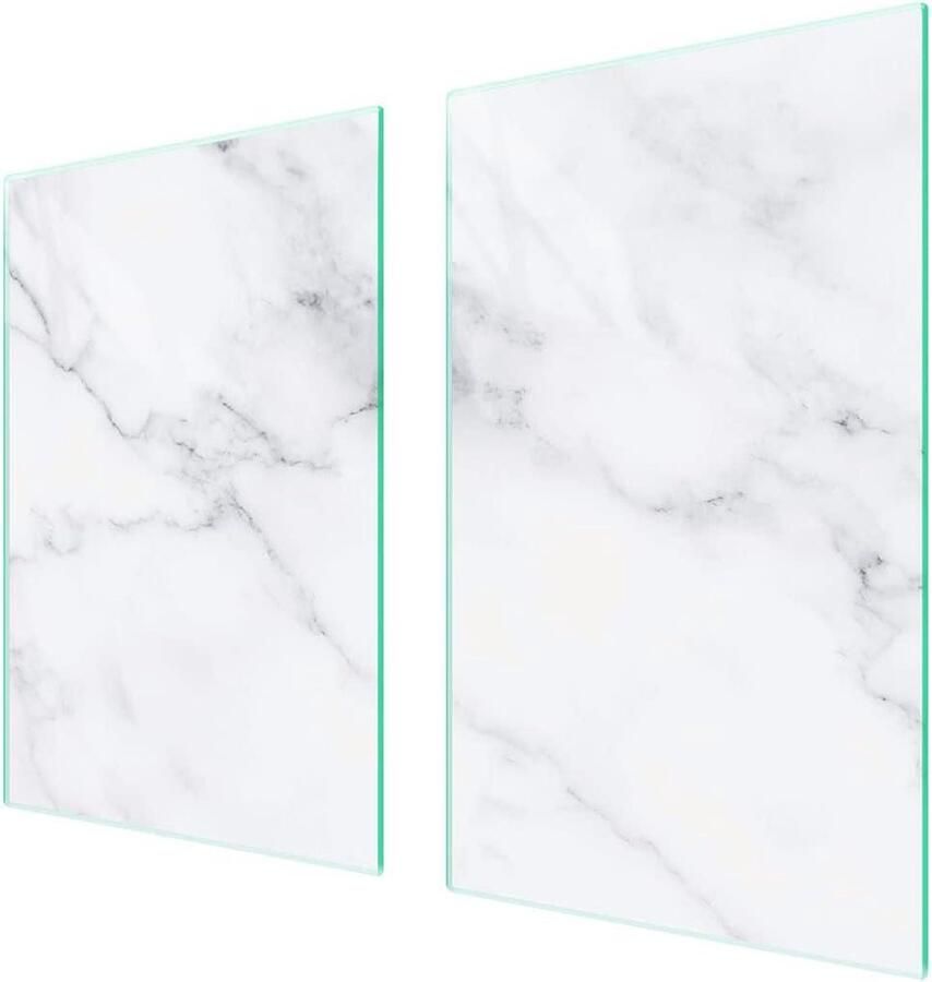 Fornuis Afdekplaat Kookplaat Beschermer Keuken Beschermen Gehard Glas 65 x 52 cm Marmer