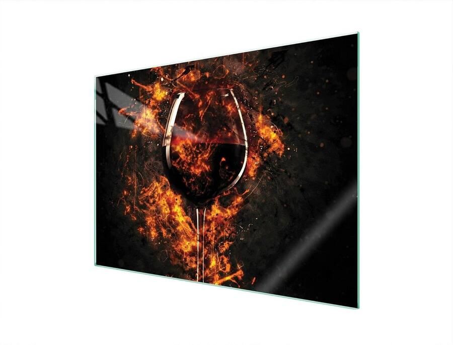 Fornuis Afdekplaat Kookplaat Beschermer Keuken Beschermen Gehard Glas 70 x 52 cm Wijn