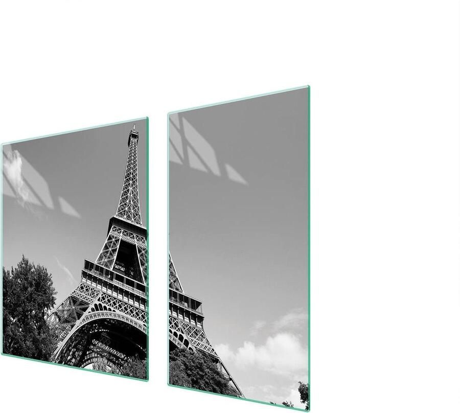 Fornuis Afdekplaat Kookplaat Beschermer Keuken Beschermen Gehard Glas 90 x 52 cm PARIS