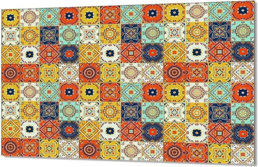 Fornuis Afdekplaat Kookplaat Beschermer Keuken Beschermen Mozaïek Design 80x52 cm Multicolor